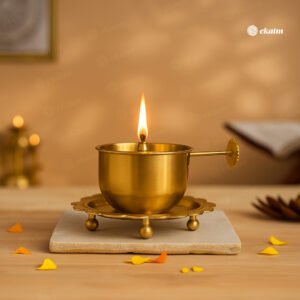 Ekatm Akhand Jyoti Diya with Wick Lifting